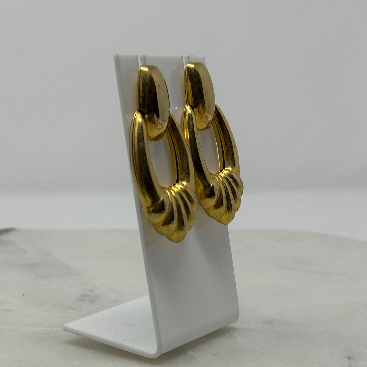 Vintage Gold Dangle Post Earrings