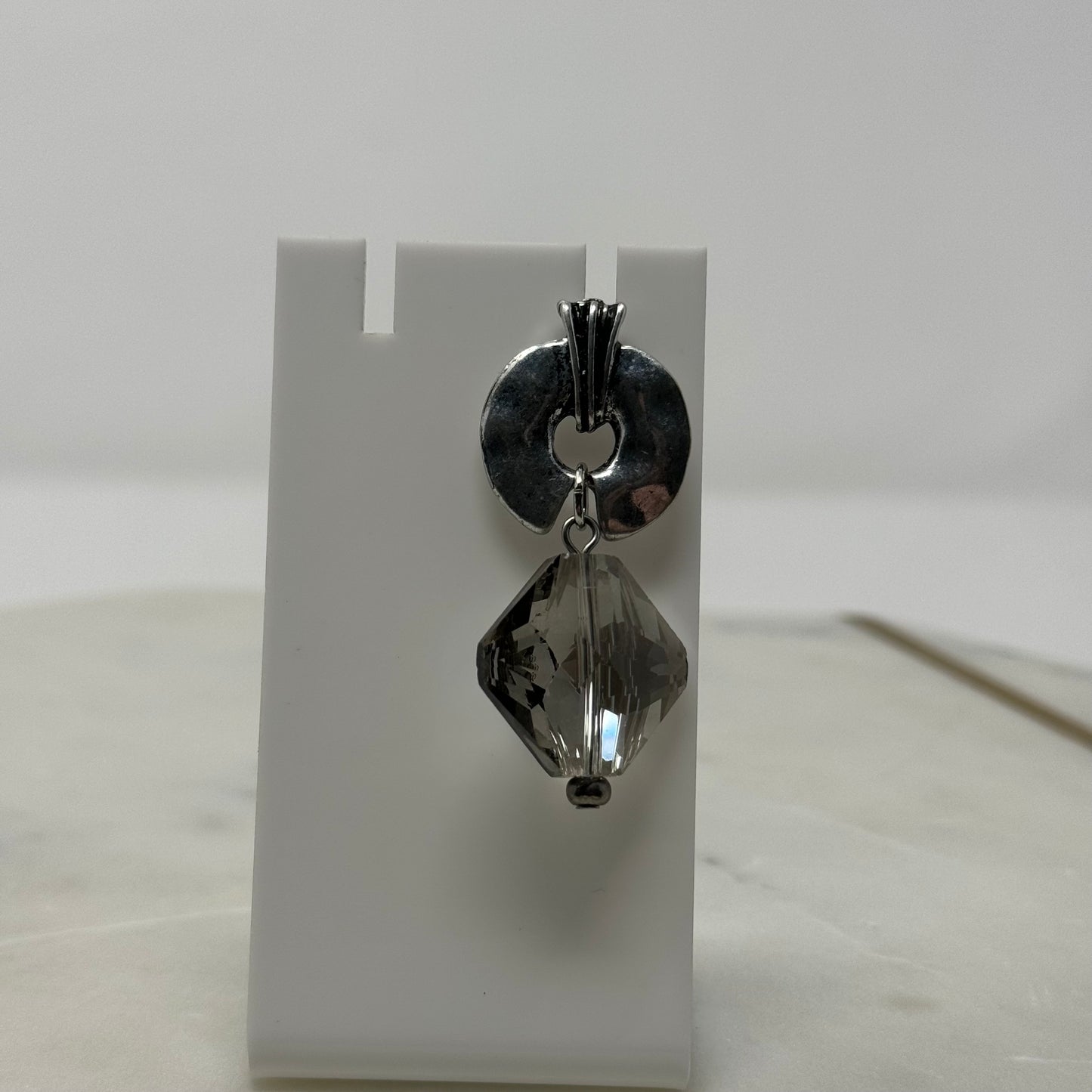 Faceted Glass Crystal Stud Dangle Earrings