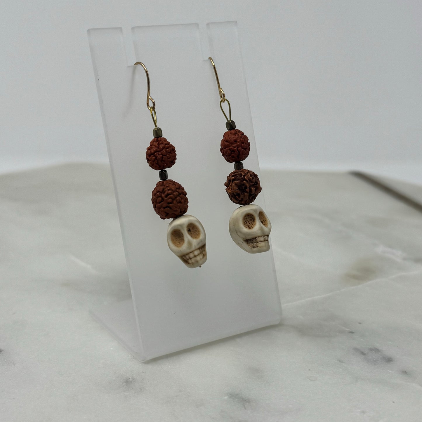 Halloween / Fall Earrings Handcrafted with reclaimed materials.