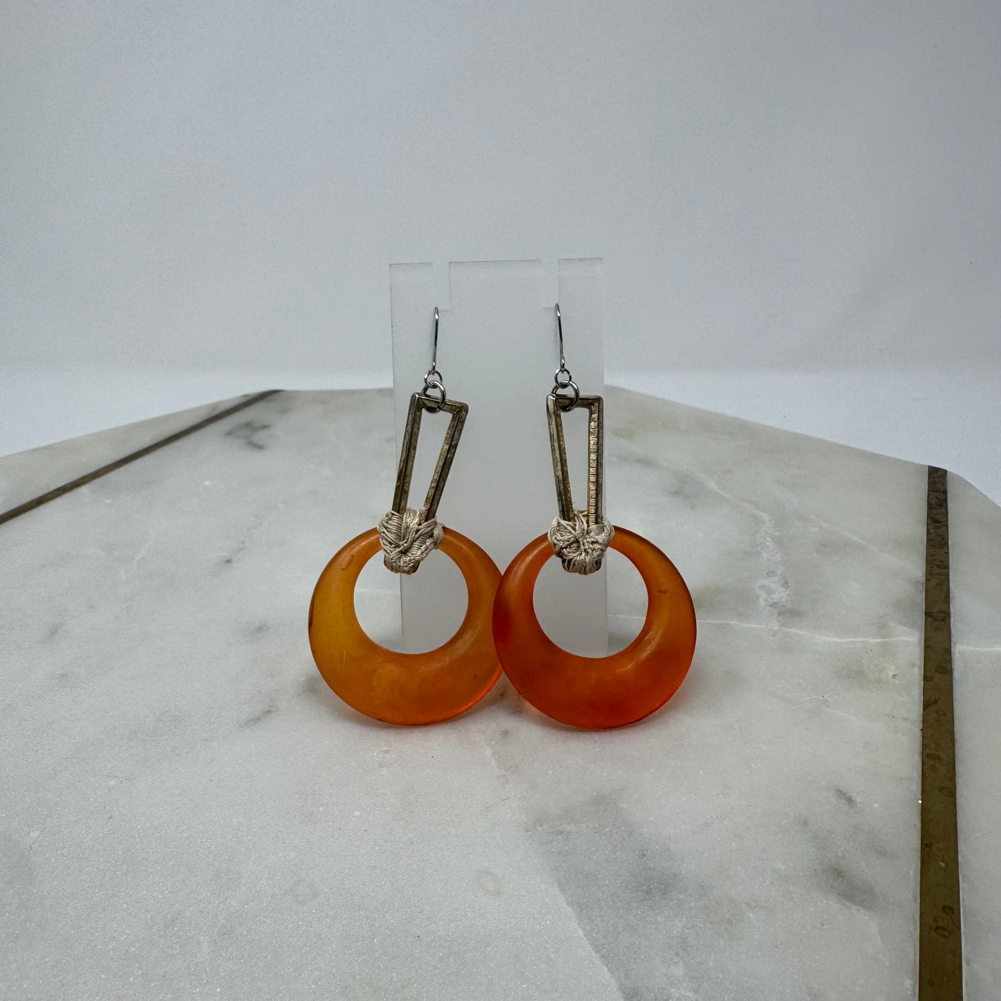 Halloween / Fall Earrings Handcrafted with reclaimed materials.