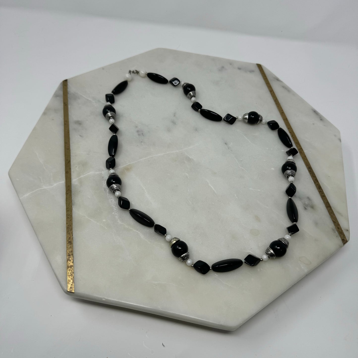 Womens Necklace Boho Southwest Beaded Black 28" Fashion Jewelry