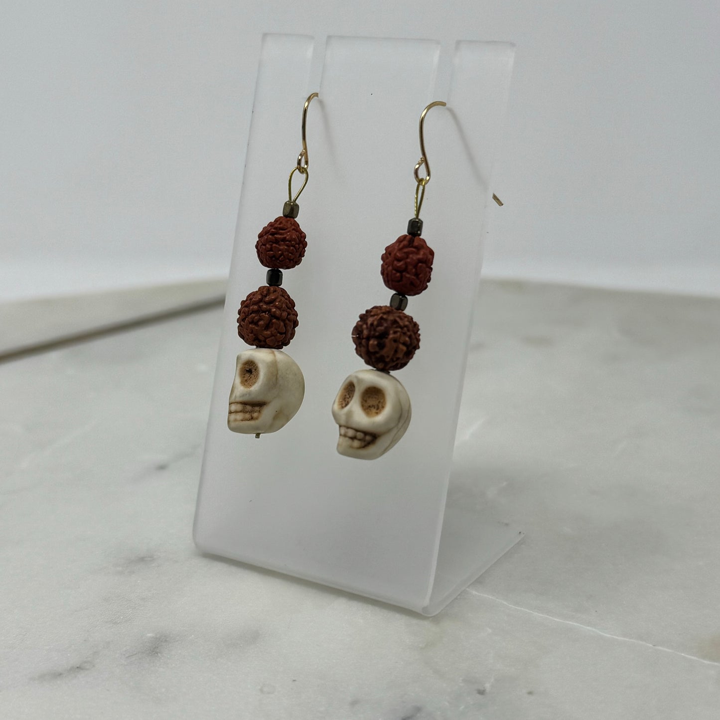 Halloween / Fall Earrings Handcrafted with reclaimed materials.