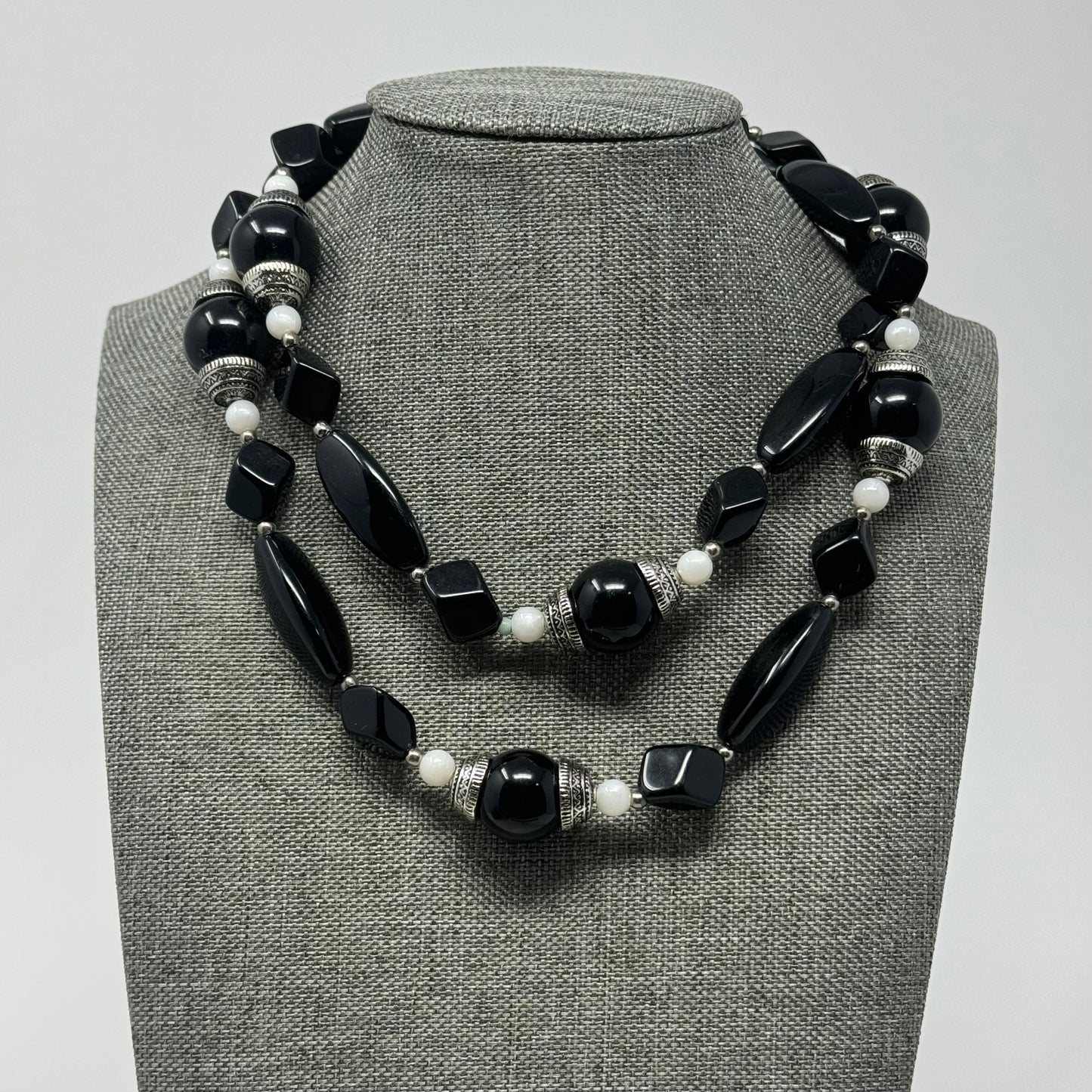 Womens Necklace Boho Southwest Beaded Black 28" Fashion Jewelry