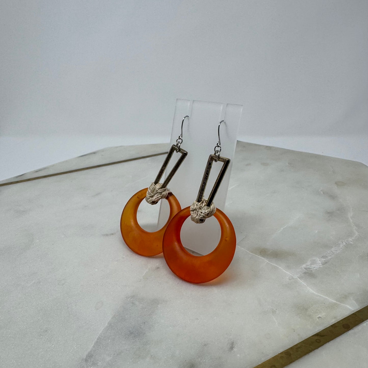 Halloween / Fall Earrings Handcrafted with reclaimed materials.