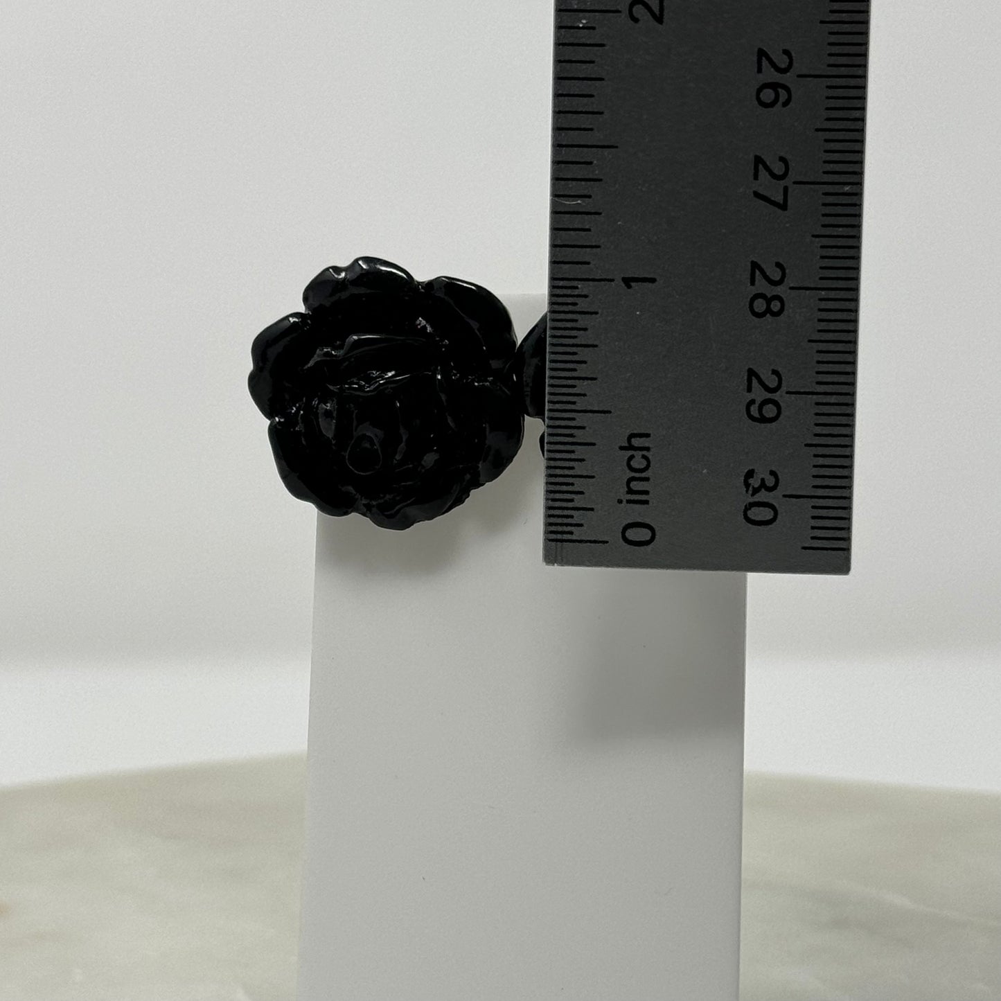 Vintage Black Rose Post Earrings