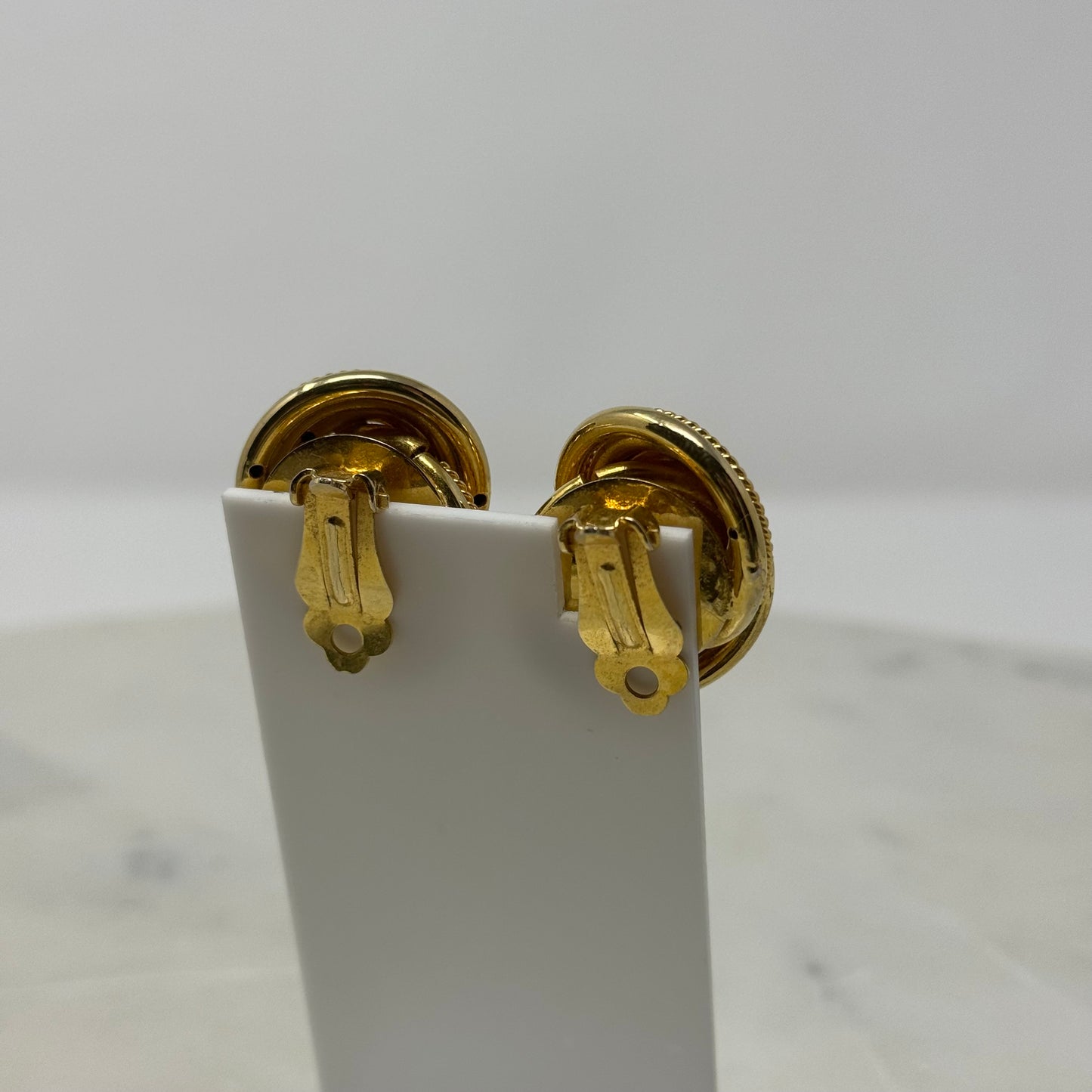 Elegant Gold Knotted Clip-On Earrings