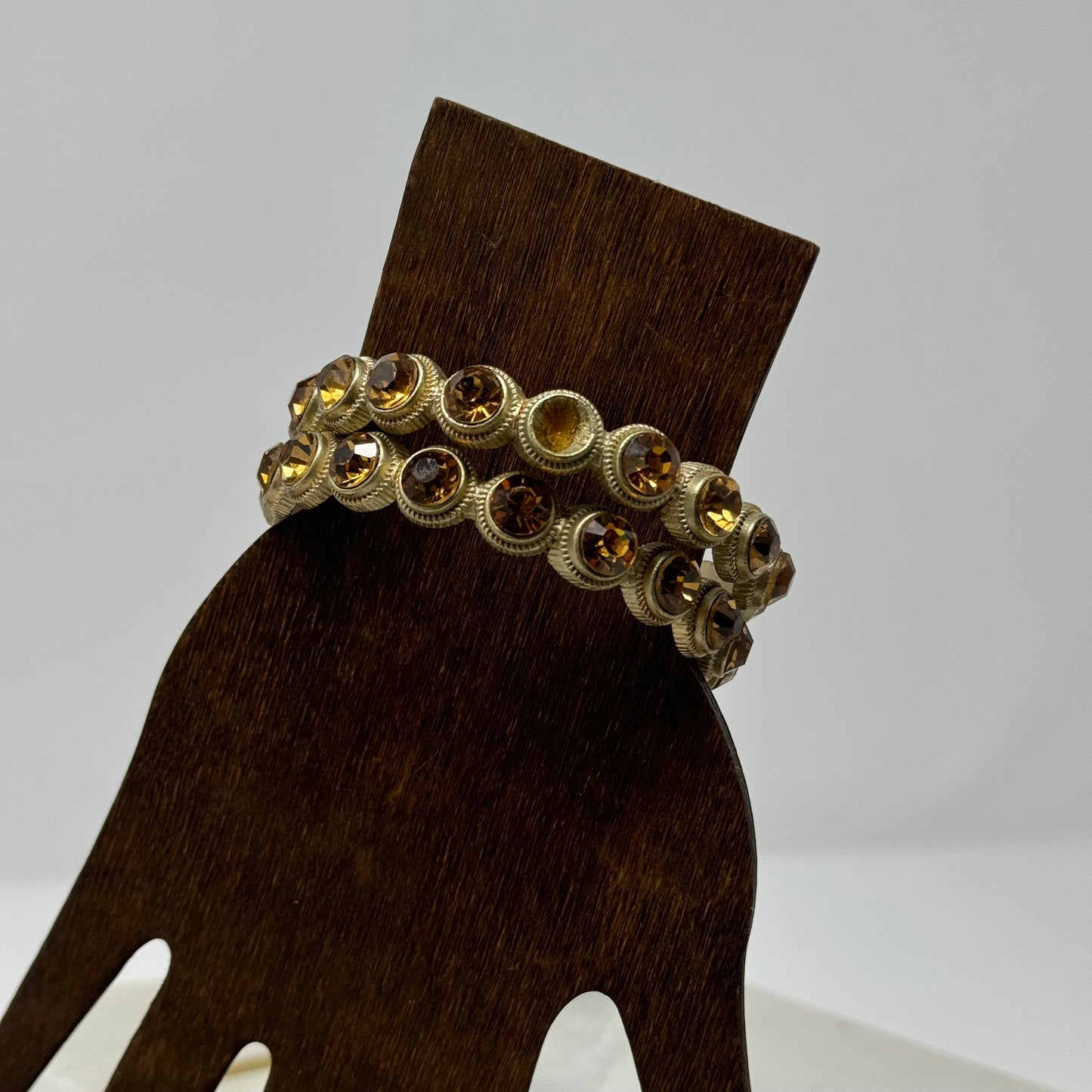 Bracelet Womens Fashion Orange Rhinestone Metal Bangle Set 9 in Costume Jewelry