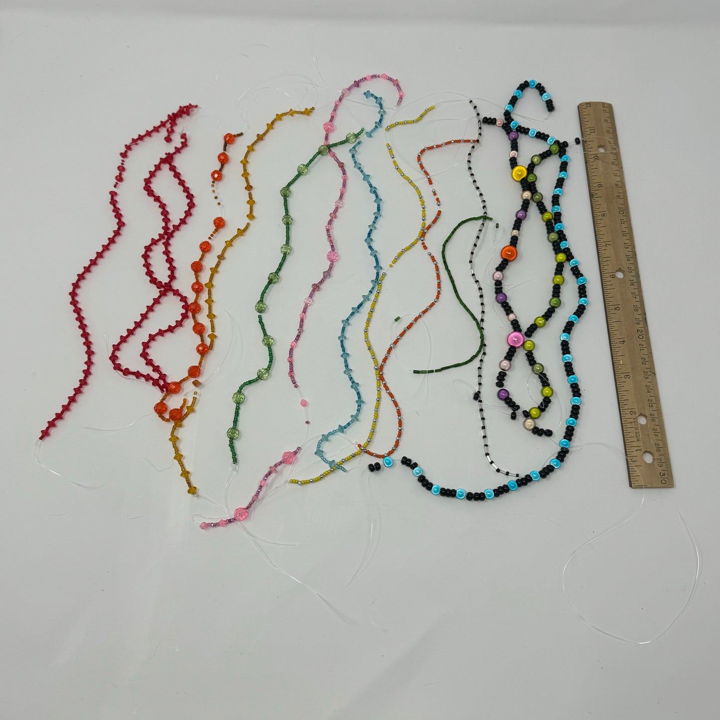 Reclaimed Rainbow Assorted Friendship Beaded Strands Beads for Crafting & Jewelry Making Eco-Friendly Craft Supplies
