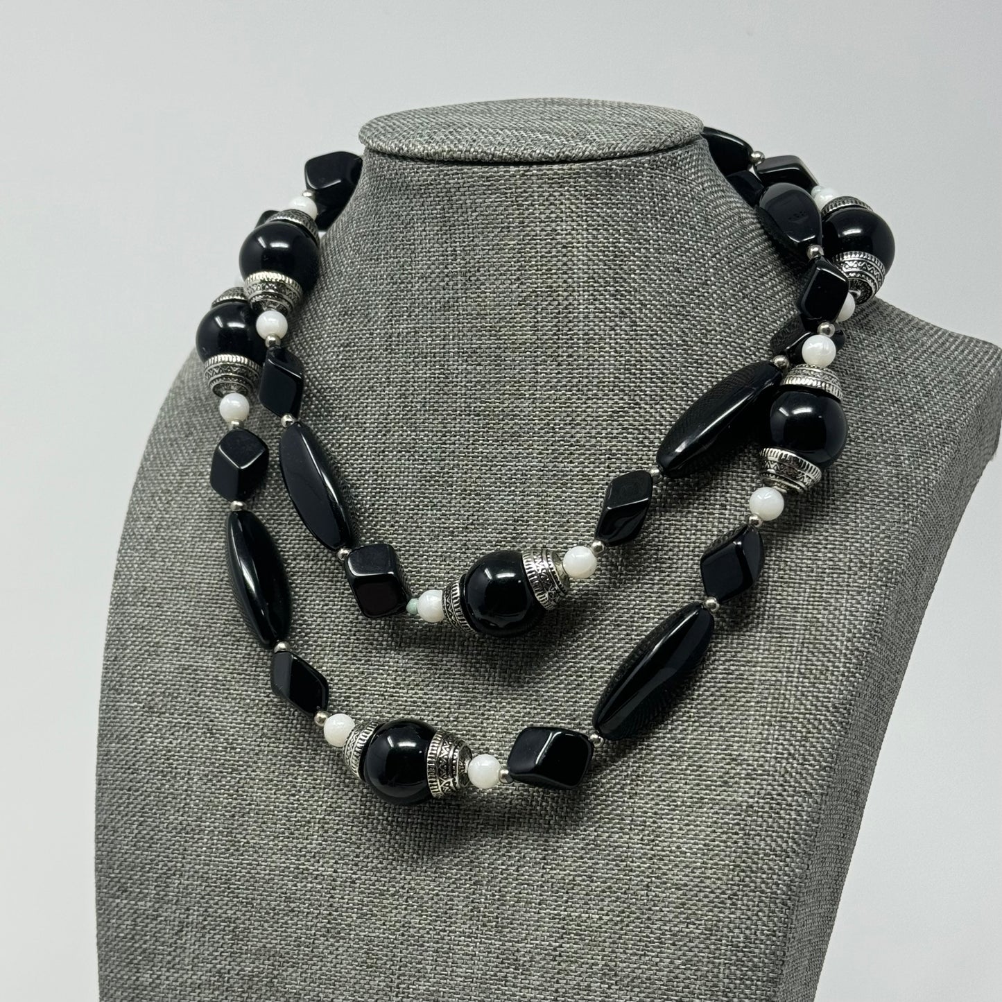 Womens Necklace Boho Southwest Beaded Black 28" Fashion Jewelry