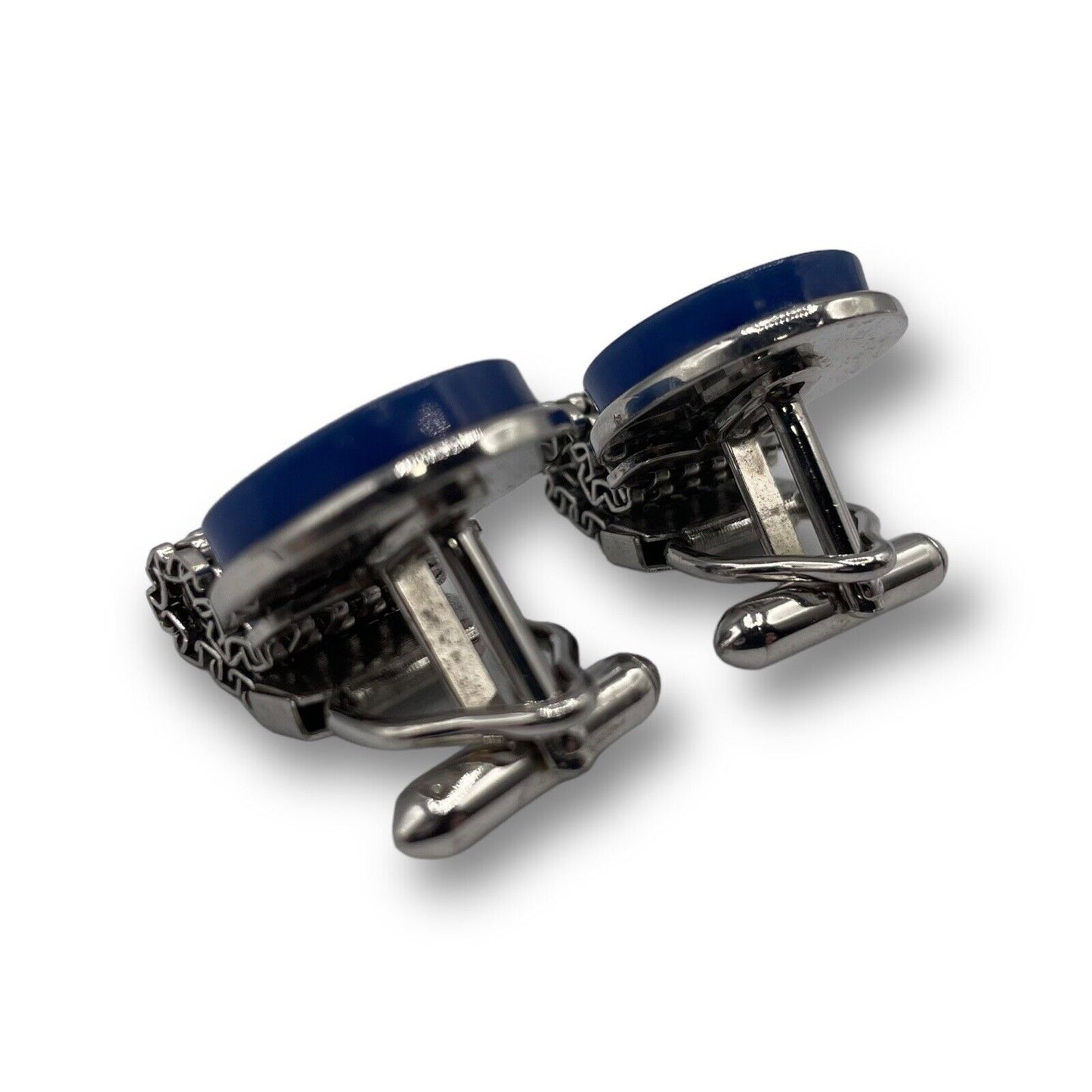 Blue Moonstone & Silver Wrap Around Cufflinks