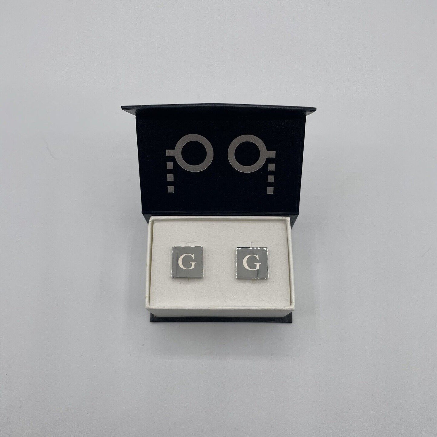 Chrome Monogram Letter G Cufflinks