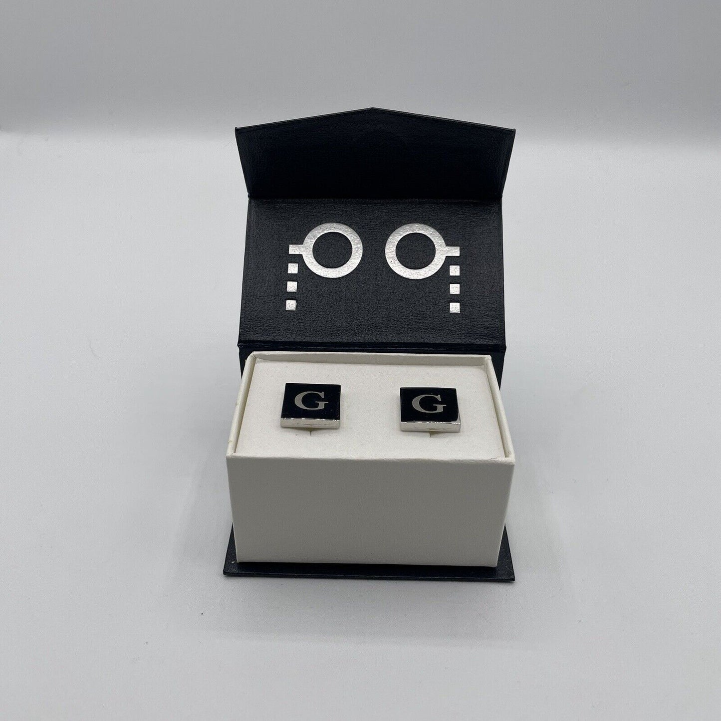 Chrome Monogram Letter G Cufflinks