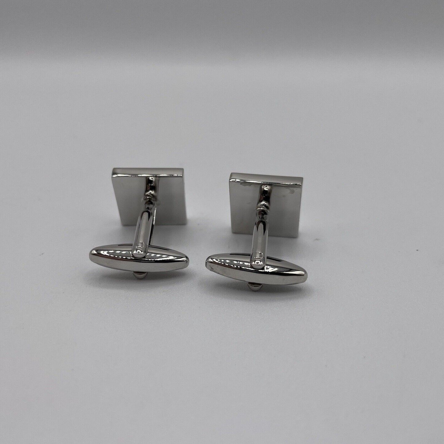 Chrome Monogram Letter M Cufflinks