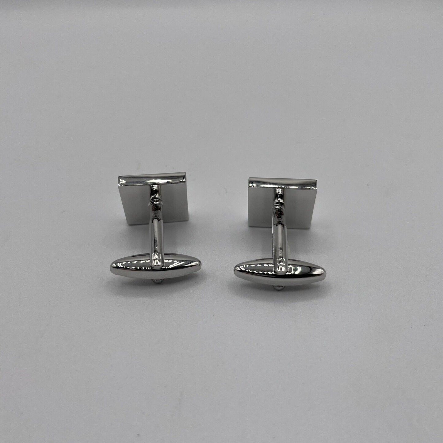 Chrome Monogram Letter T Cufflinks