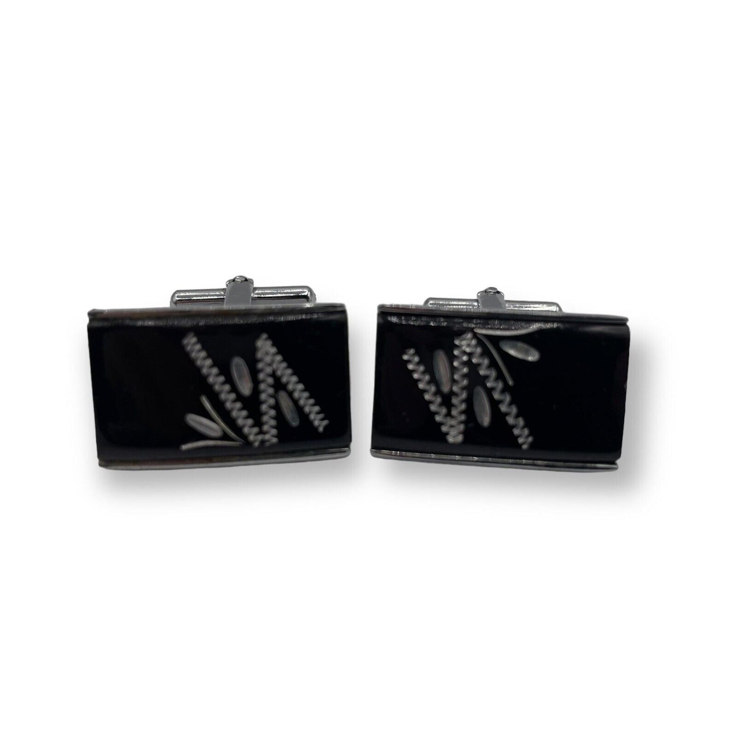 Black Onyx & Mother Of Pearl Inlay Cufflinks