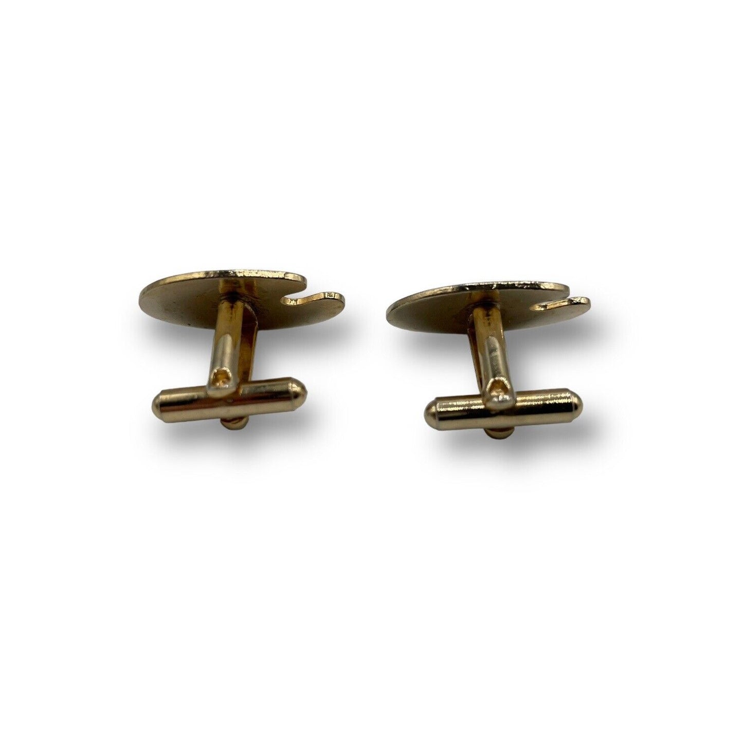 Artist's Paint Palette Gold Tone Enamel Cufflinks