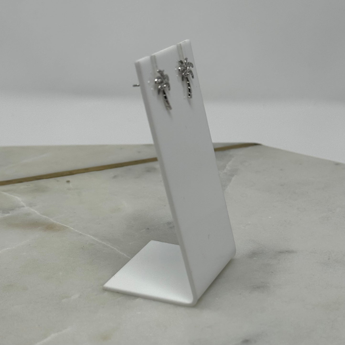 925 Silver Palm Tree Stud Earrings