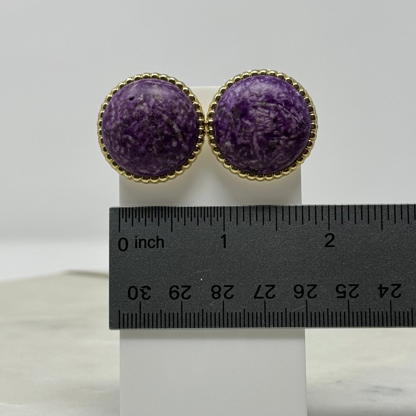Vintage 1990’s Purple Round Post Earrings