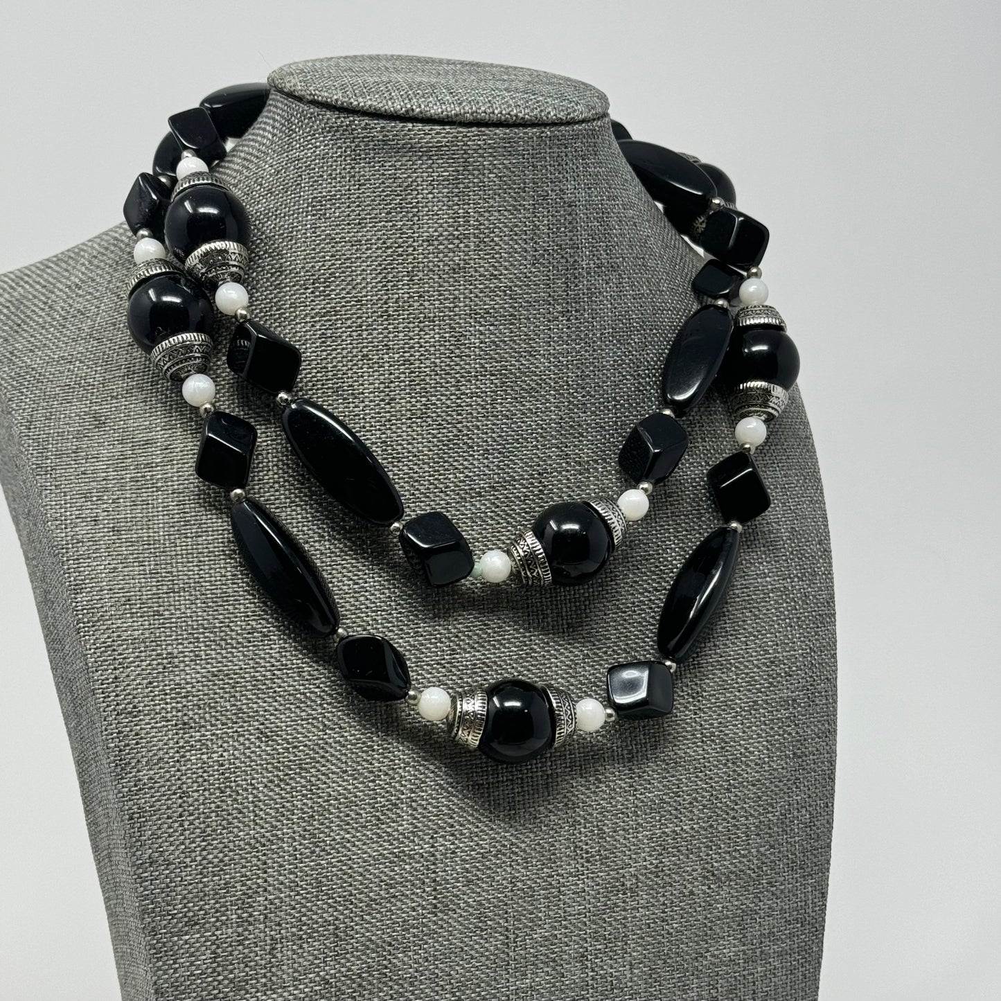 Womens Necklace Boho Southwest Beaded Black 28" Fashion Jewelry