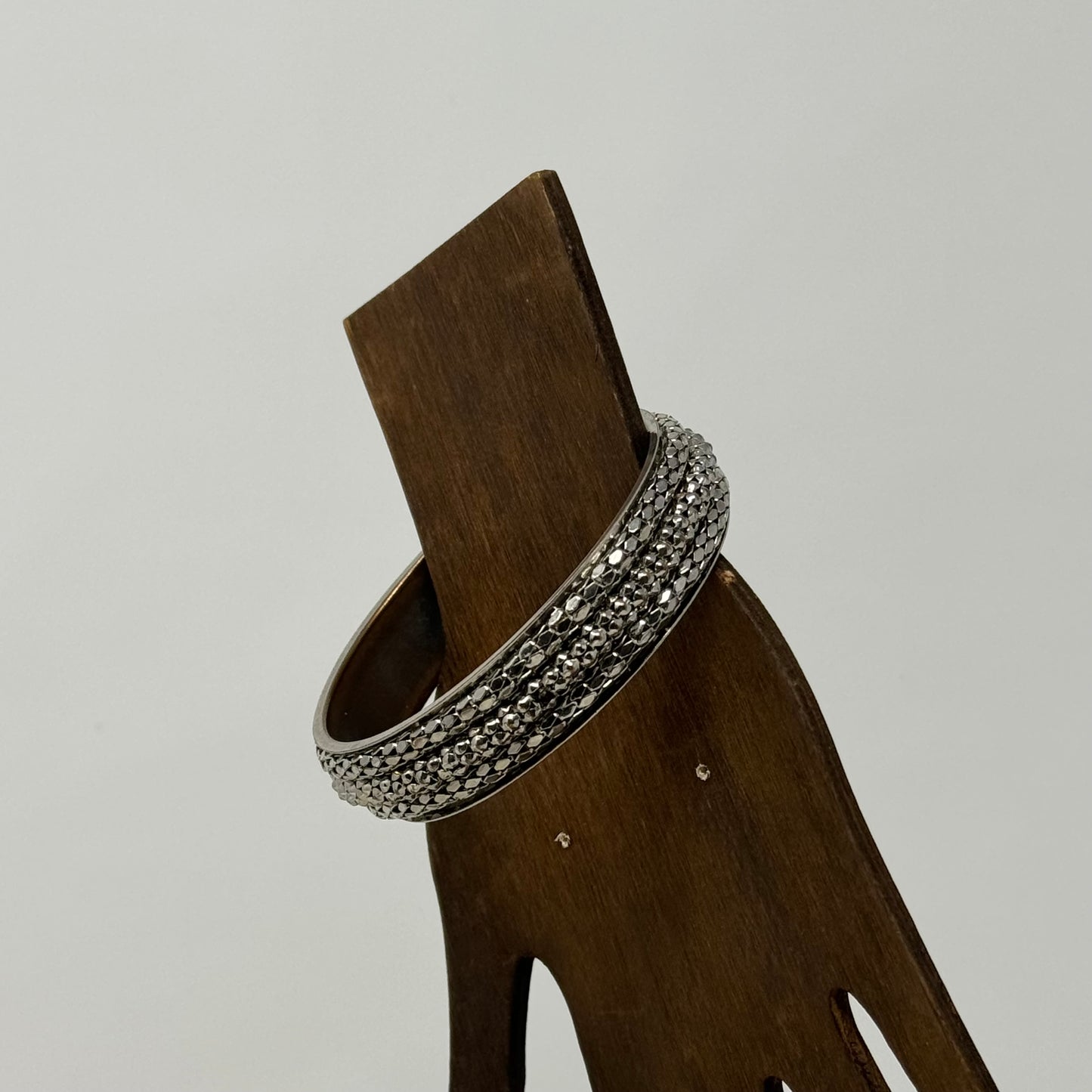 Silver Layered Chain Bangle Bracelet