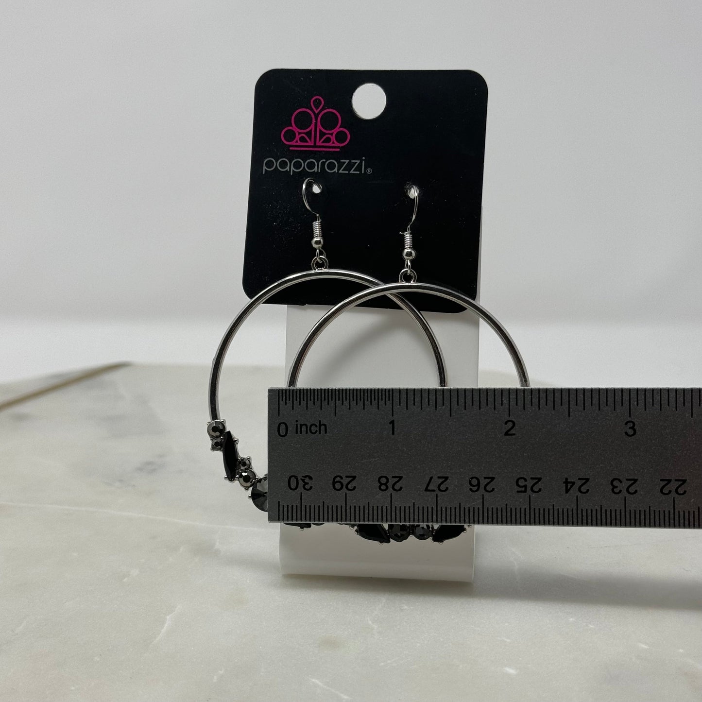 New Paparazzi Dangle Hoop Rhinestone Hook Earrings
