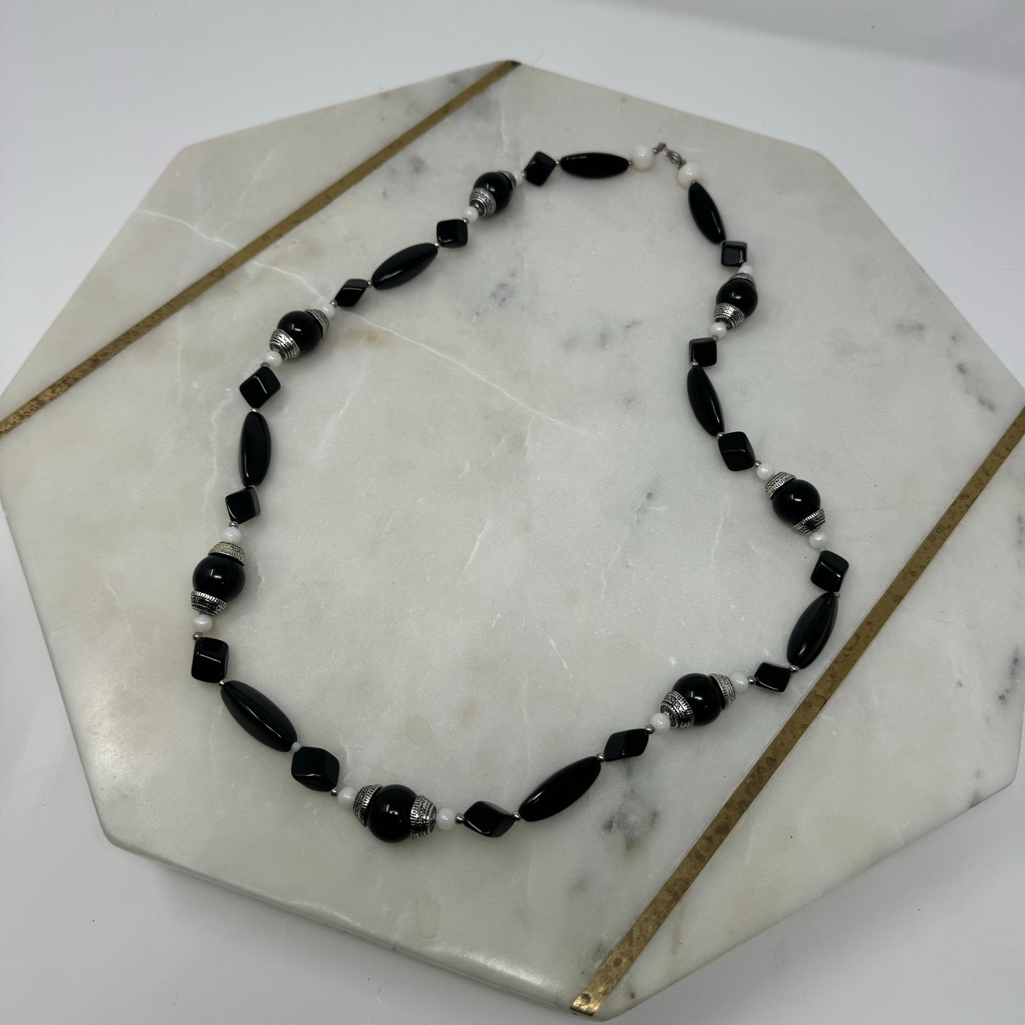 Womens Necklace Boho Southwest Beaded Black 28" Fashion Jewelry
