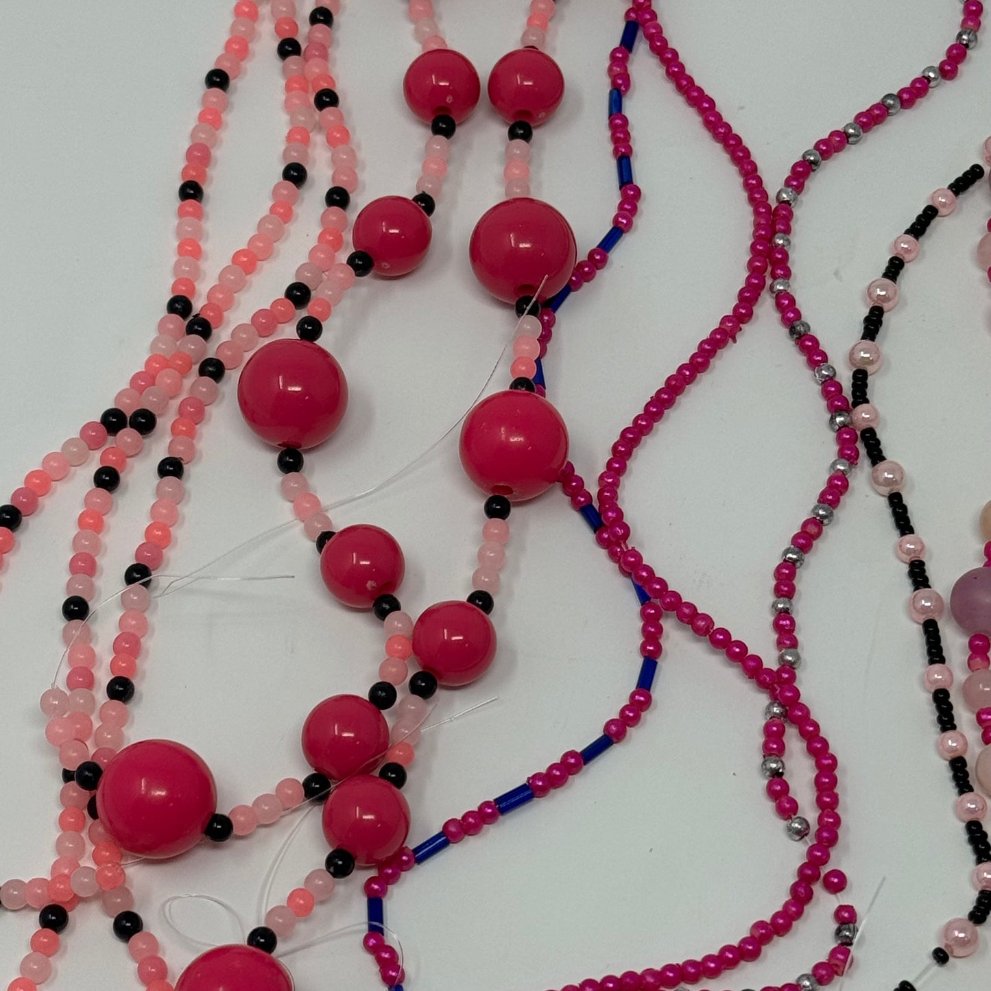 Reclaimed Pink Beads Assortment Vibrant Mixed Beads for Crafting & Jewelry Making Eco-Friendly Supplies