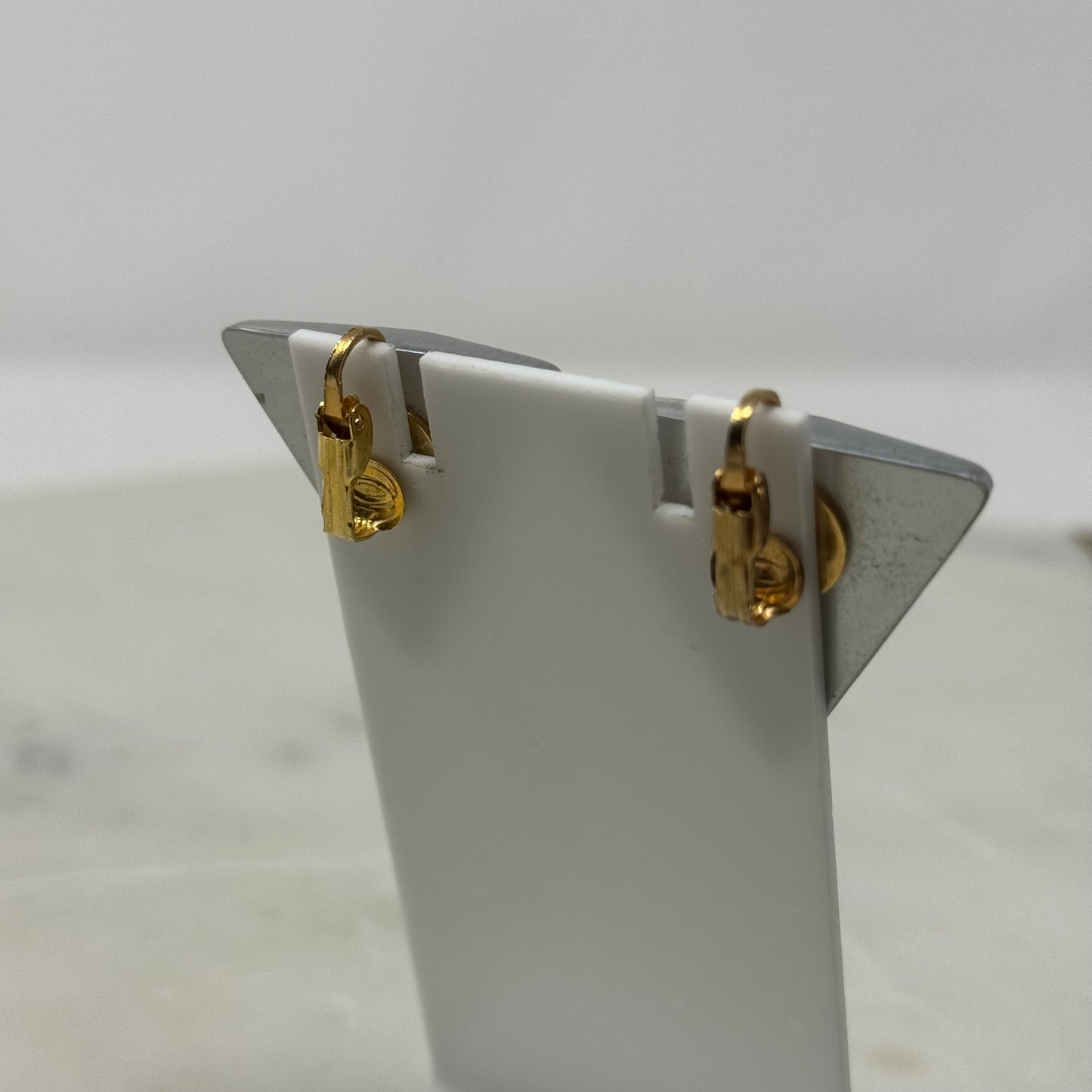 Vintage 90's Silver Triangle Clip-On Earrings