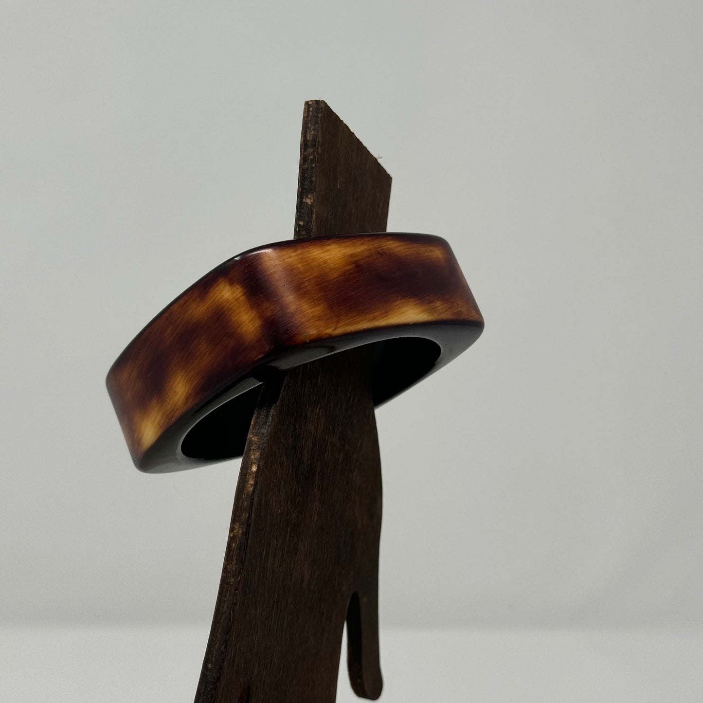 Retro Bangle Bracelet - Square Shape, 1970s Style, Boho Thick Statement Jewelry