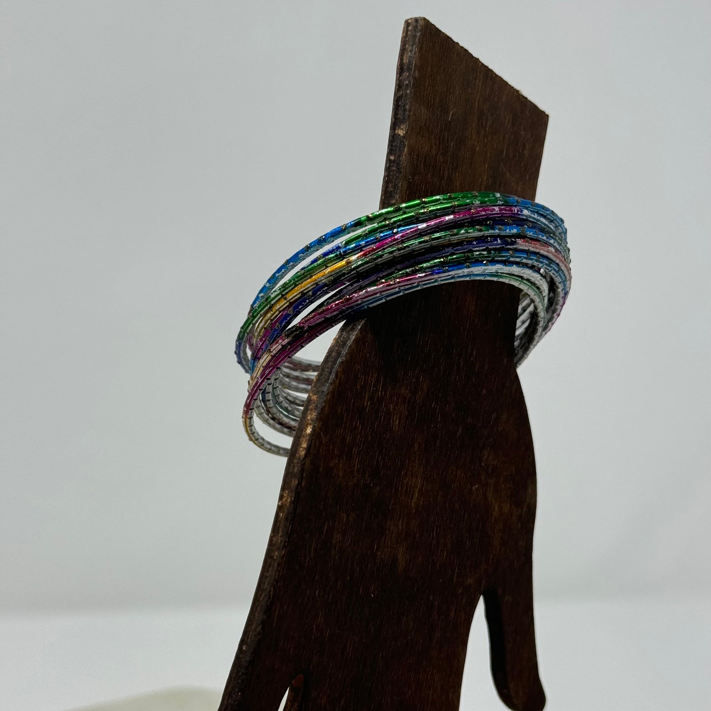 Colorful Multi-Stack Bangle Bracelets 11 Trendy Rainbow Fashion Jewelry Set