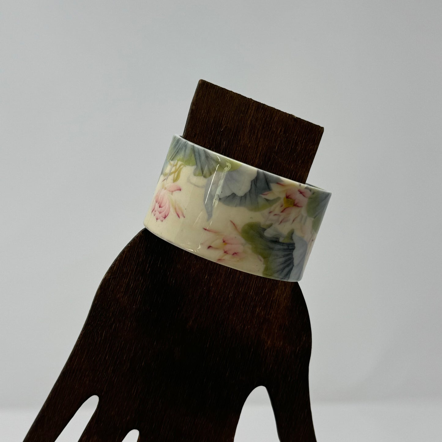 Vintage Floral Bangle Bracelet Artistic Unique Statement Jewelry