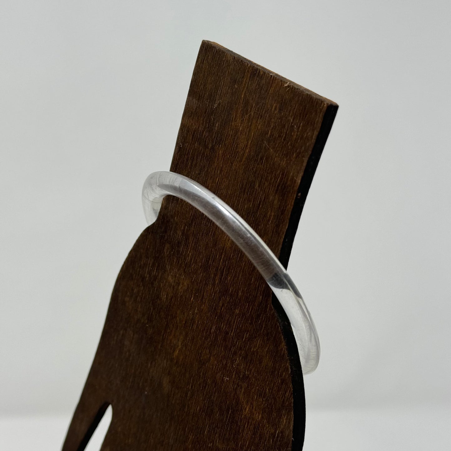Clear Resin Bangle Bracelet Retro Trendy Transparent Minimalist Fashion Jewelry