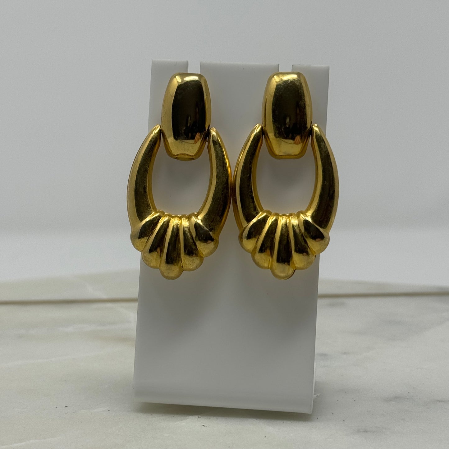 Vintage Gold Dangle Post Earrings