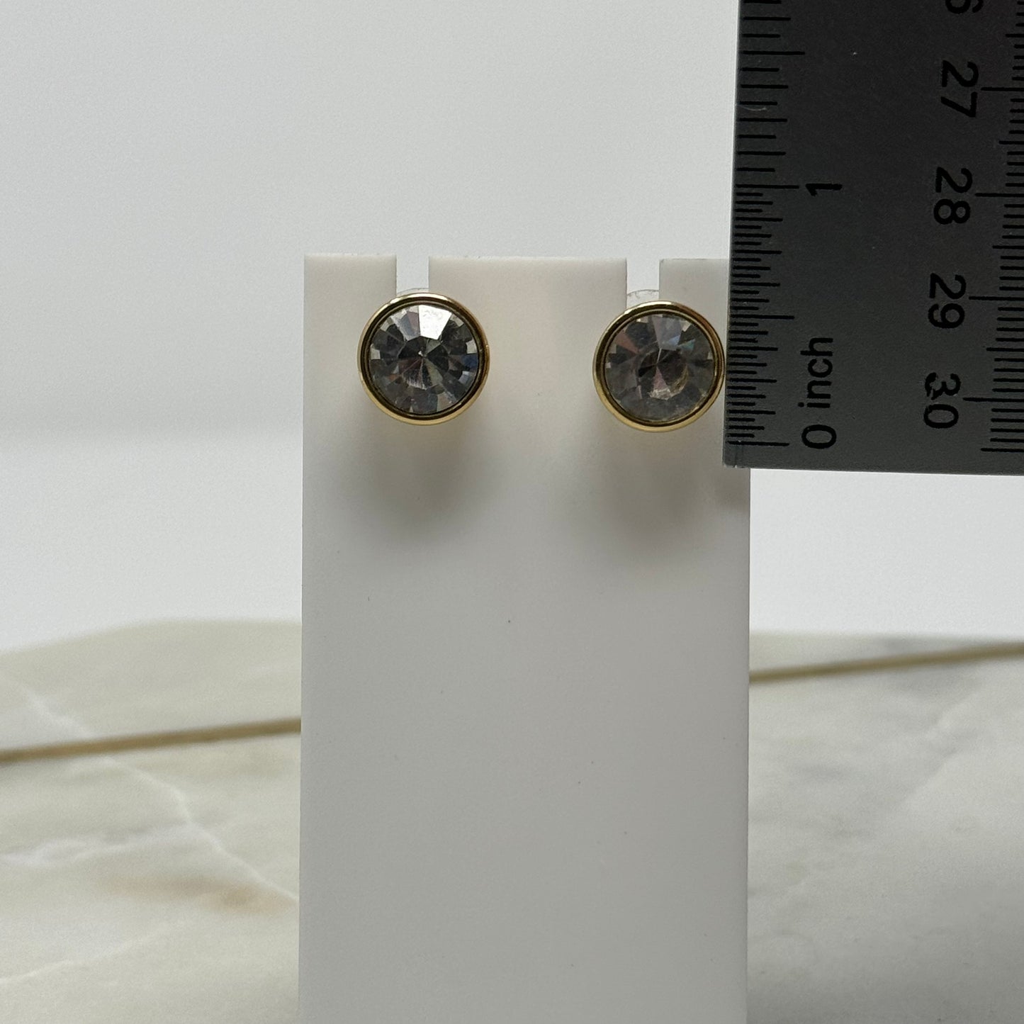 Gold Sparkle Stud Earrings