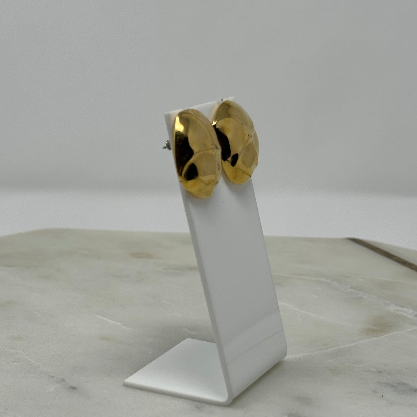 Bold Vintage Gold Post Earrings