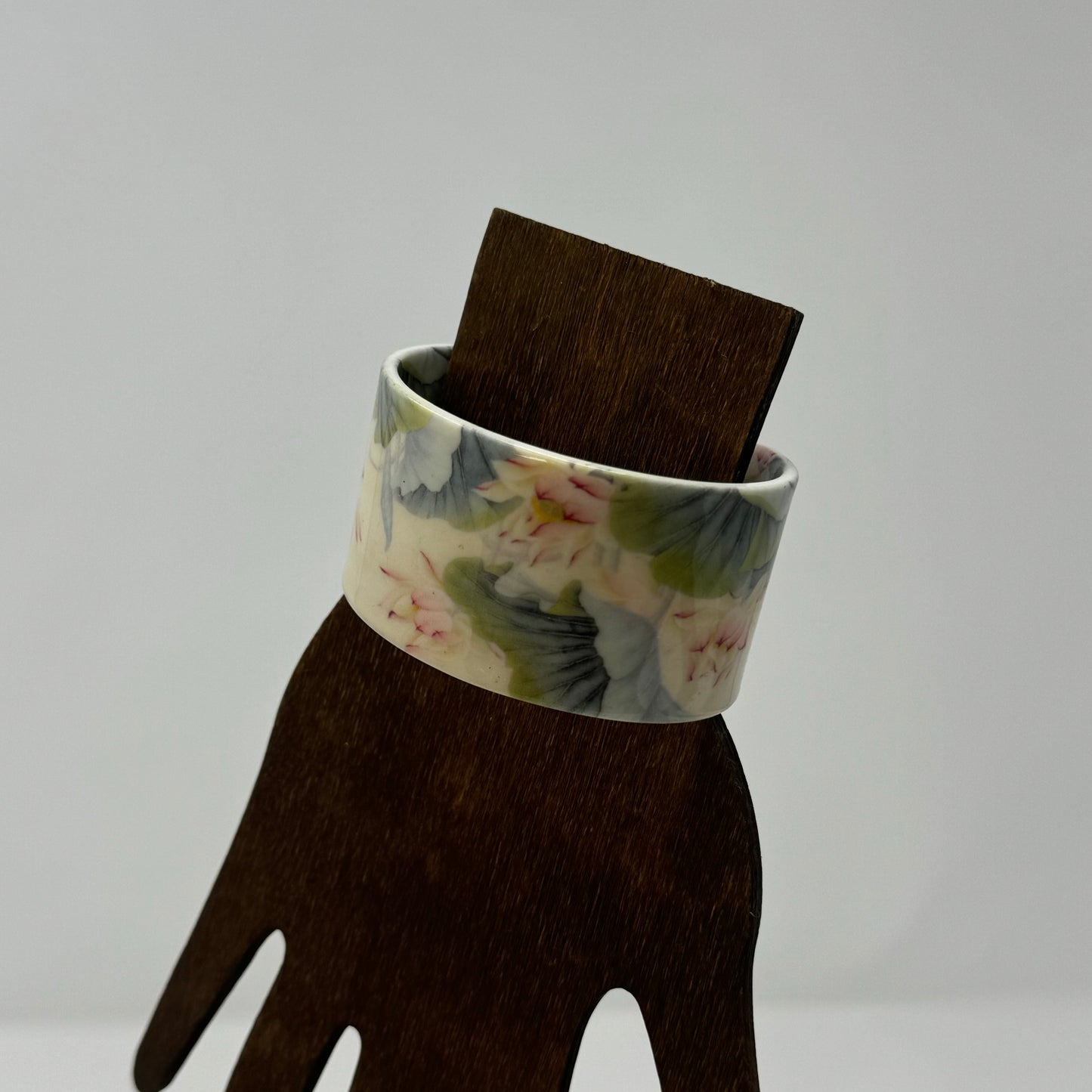 Vintage Floral Bangle Bracelet Artistic Unique Statement Jewelry