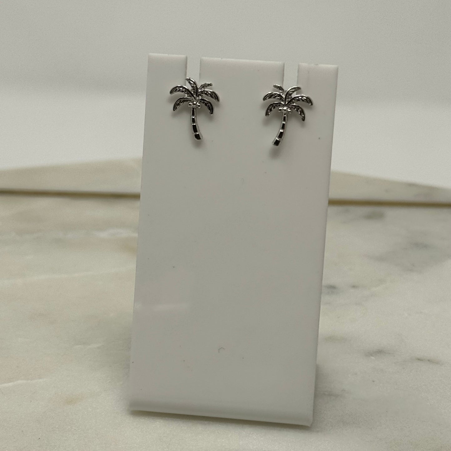 925 Silver Palm Tree Stud Earrings