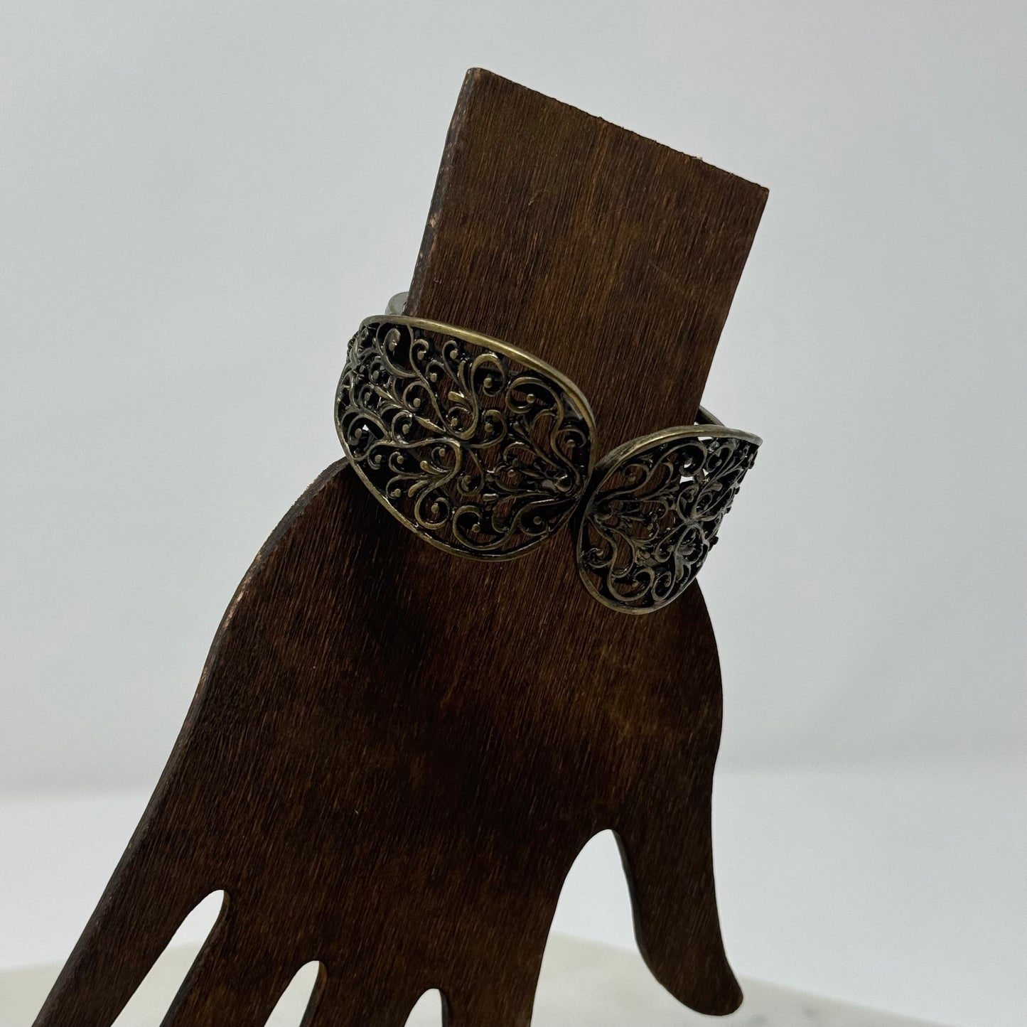Vintage Filigree Cuff Bracelet - Antique Victorian Style, Boho Chic, Openwork Design, Statement Jewelry