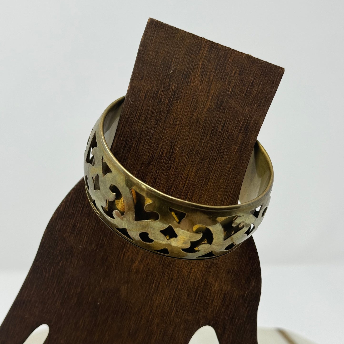 Vintage Brass Filigree Cuff Bracelet, Bohemian Statement Jewelry, Handcrafted Artisan Design