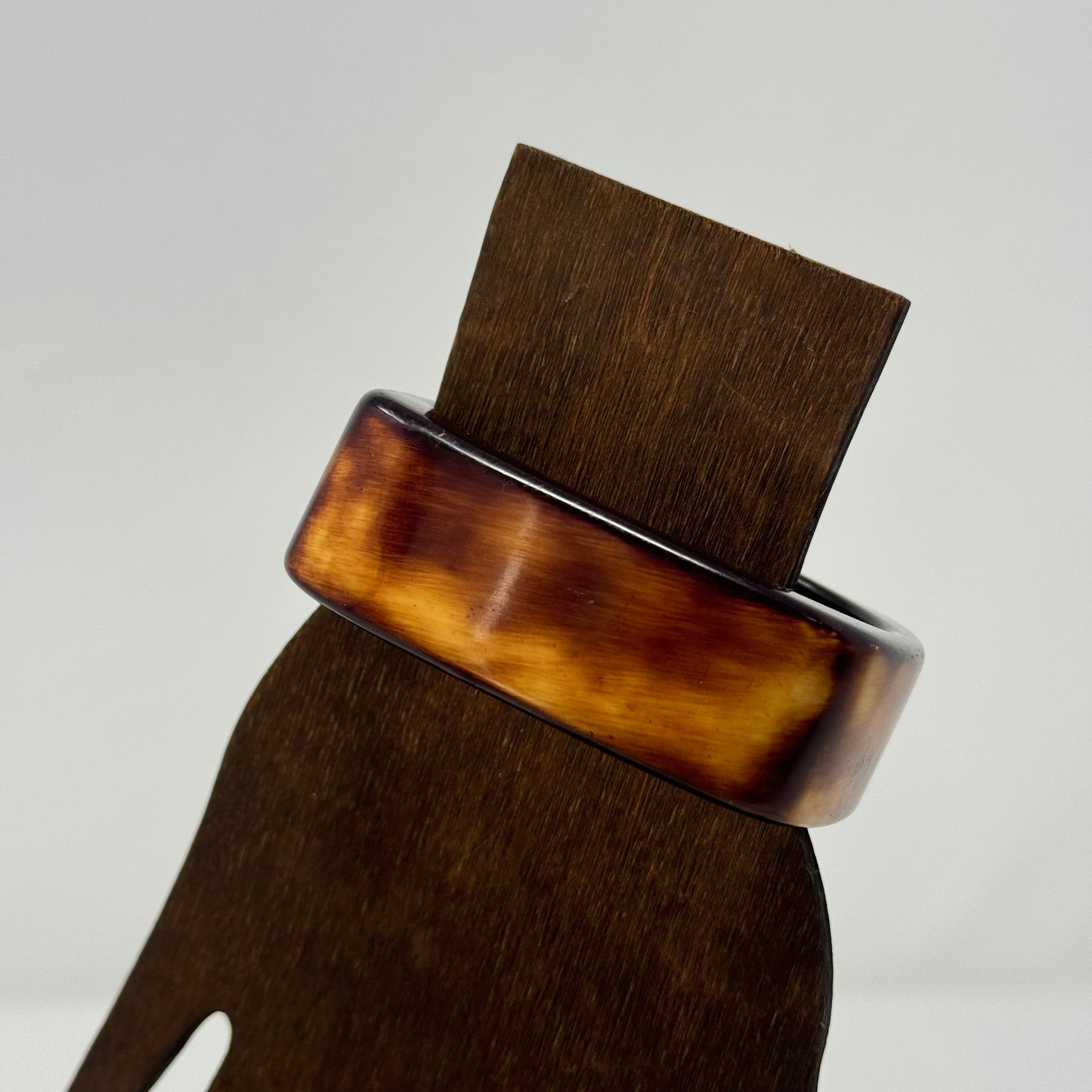 Retro Bangle Bracelet - Square Shape, 1970s Style, Boho Thick Statement Jewelry