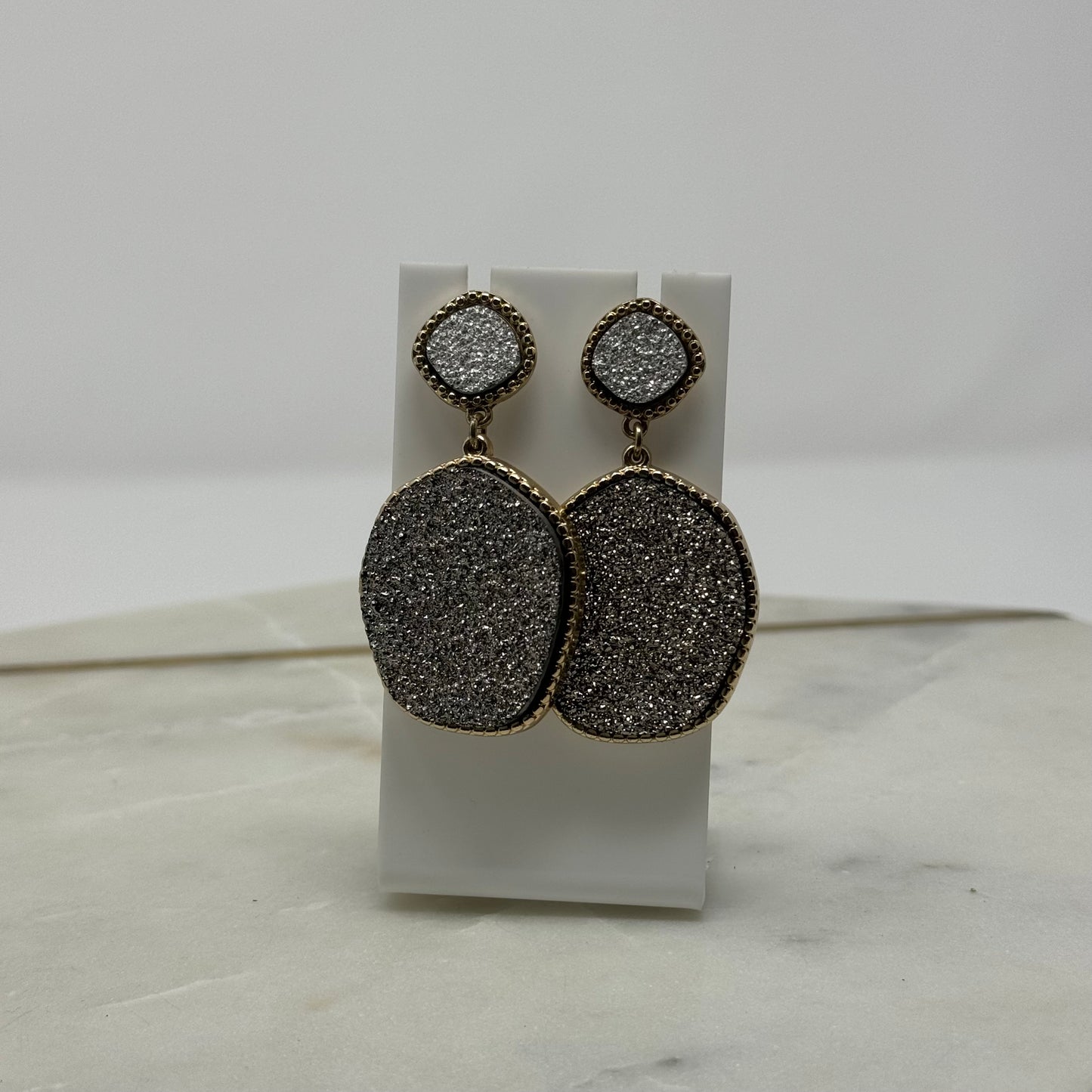 SugarFix Bold Sparkle Dangle Statement Earrings
