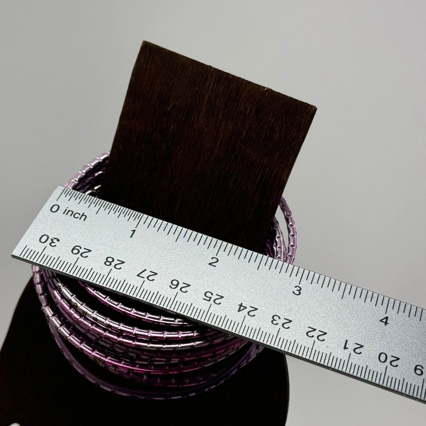 Elegant Purple & Pink Stackable Bangles 12 Trendy Glitter Fashion Jewelry Bracelet Set