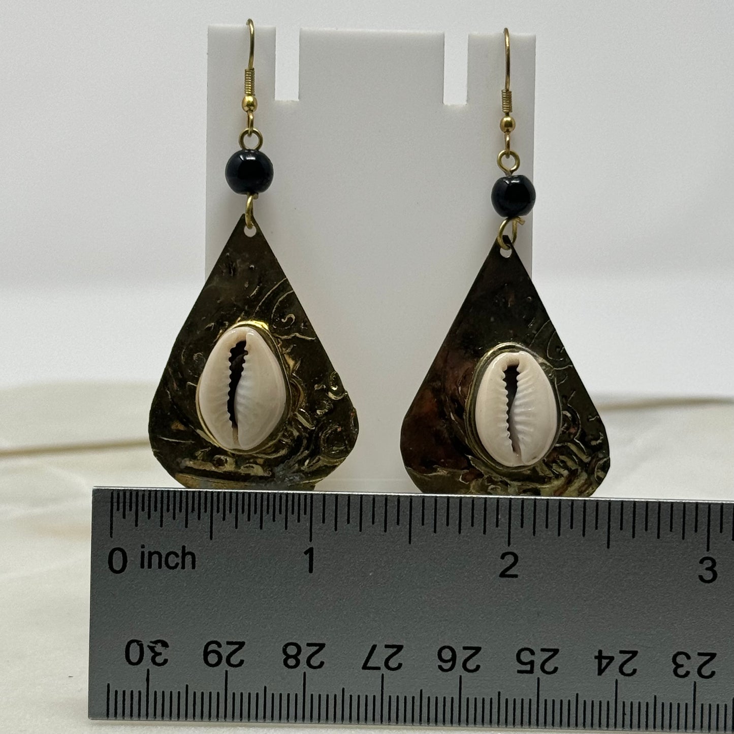 Boho Shell Dangle Metal Statement Earrings