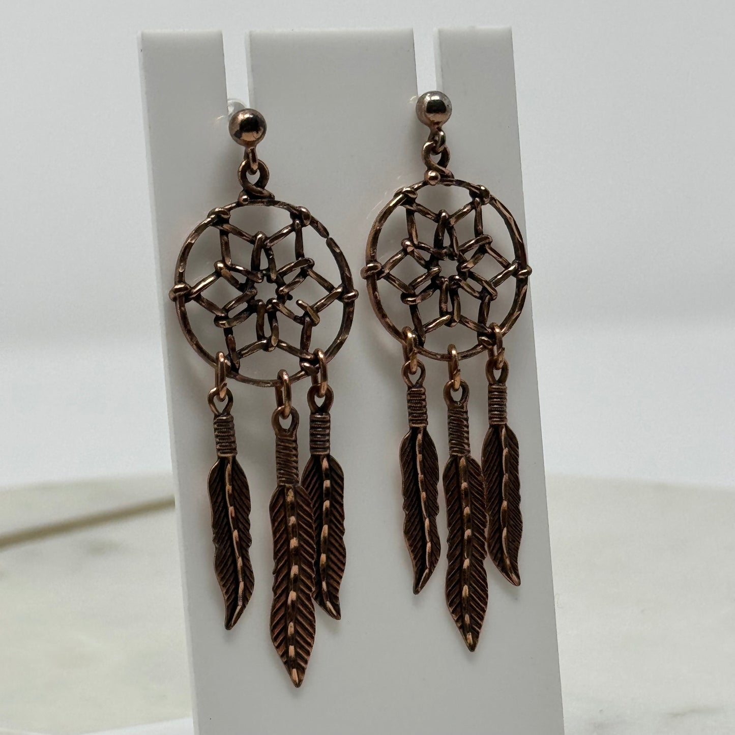 Boho Intricate Dreamcatcher Dangle Statement Earrings