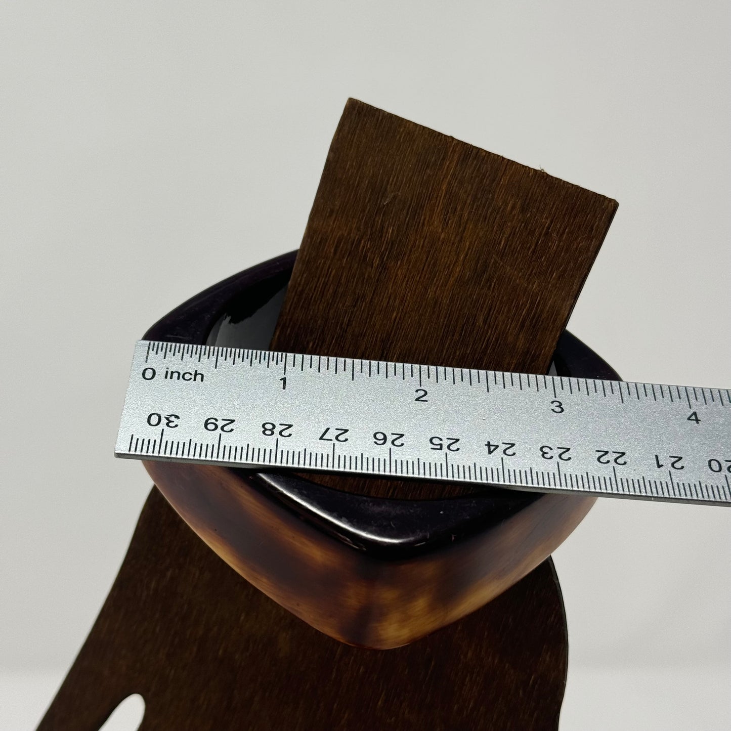 Retro Bangle Bracelet - Square Shape, 1970s Style, Boho Thick Statement Jewelry