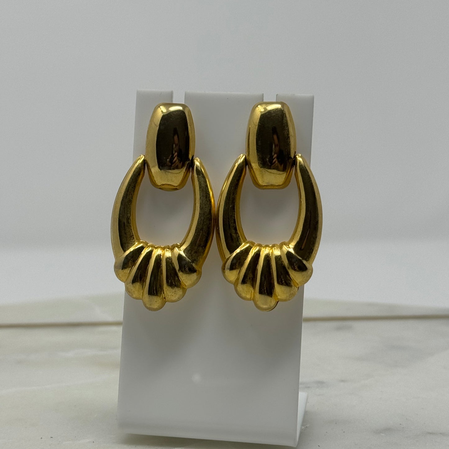 Vintage Gold Dangle Post Earrings
