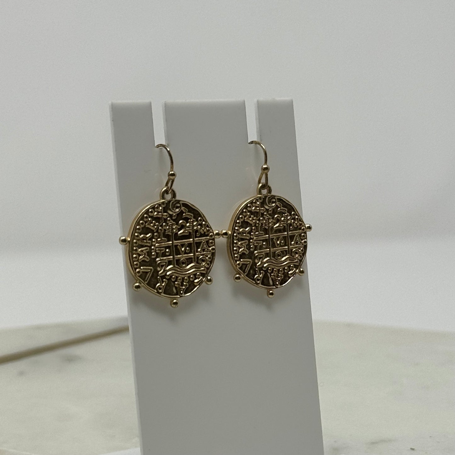 Gold Tribal Statement Earrings