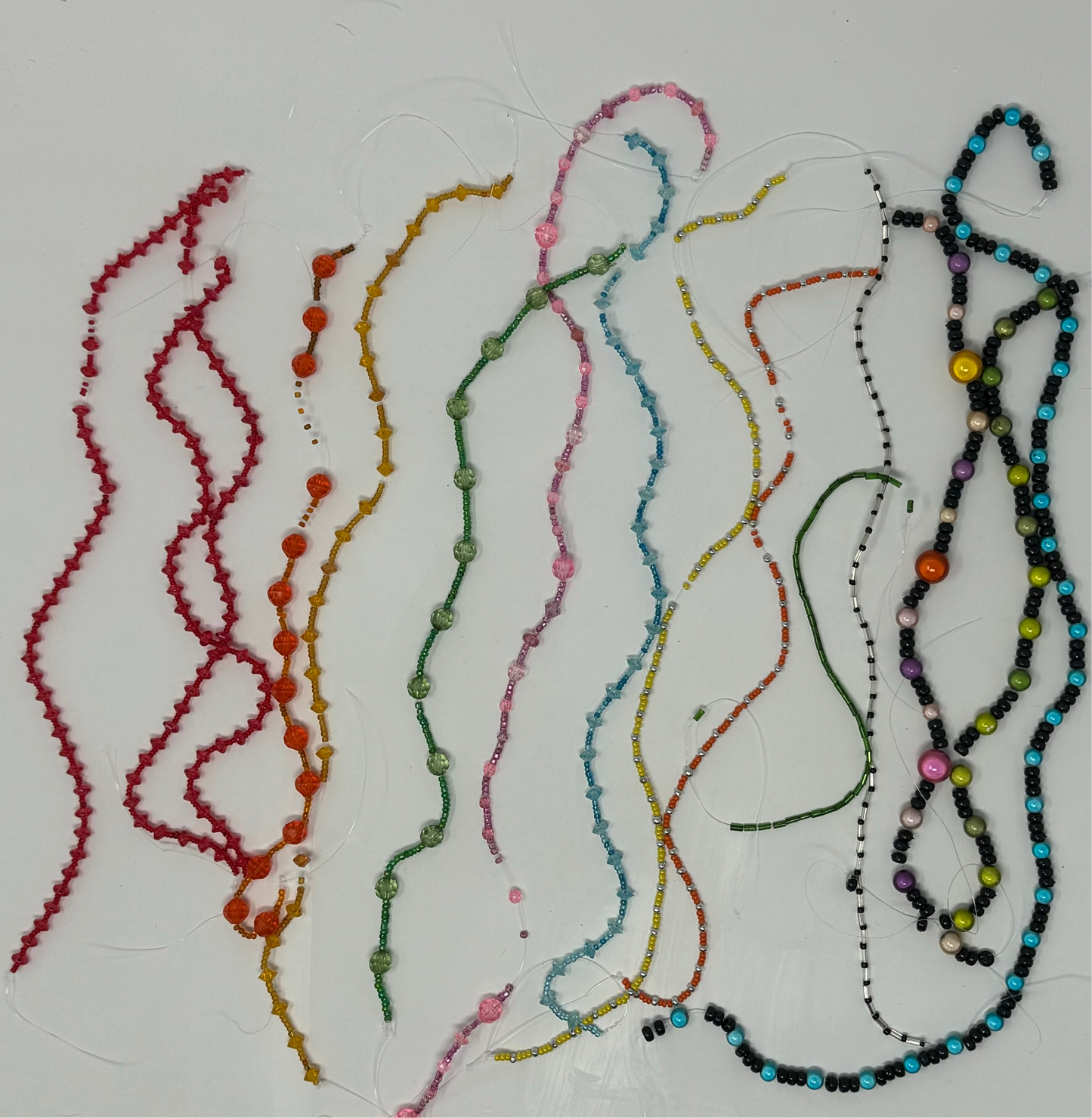 Reclaimed Rainbow Assorted Friendship Beaded Strands Beads for Crafting & Jewelry Making Eco-Friendly Craft Supplies