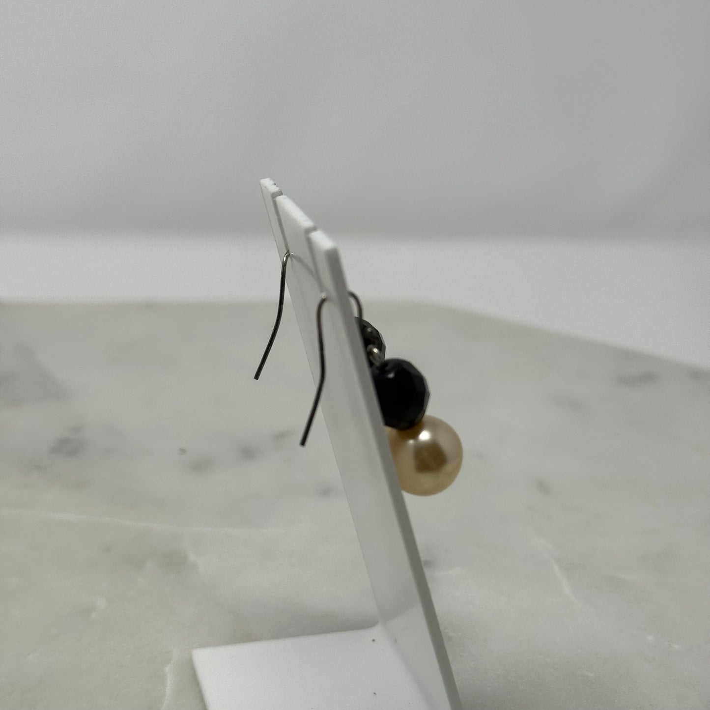 New White House Black Market Pearl Dangle Hook Earrings