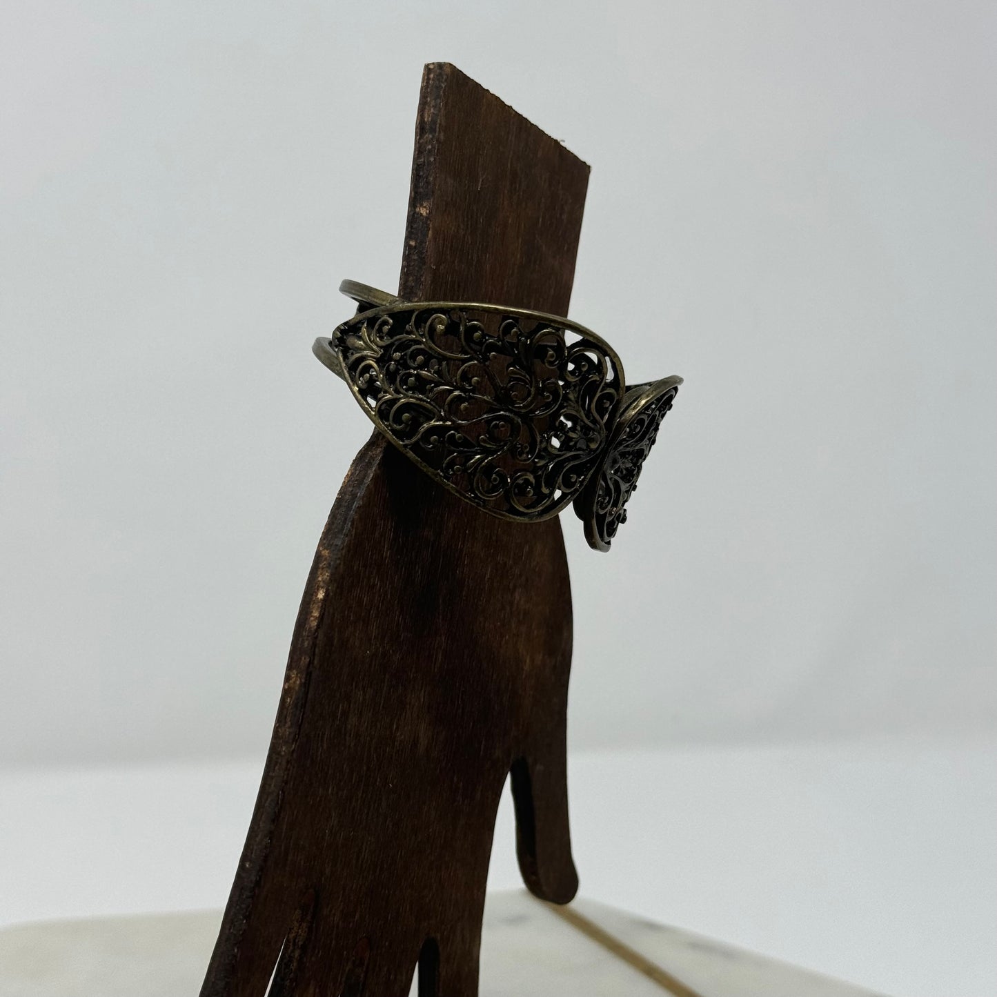 Vintage Filigree Cuff Bracelet - Antique Victorian Style, Boho Chic, Openwork Design, Statement Jewelry